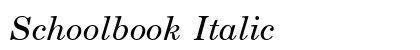 Schoolbook Italic preview