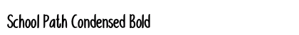 School Path Condensed Bold Preview
