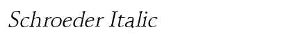 Schroeder Italic preview