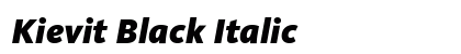 Kievit Black Italic Preview