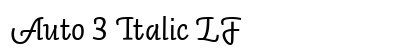 Auto 3 Italic LF Preview