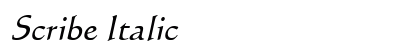 Scribe Italic preview
