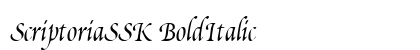 ScriptoriaSSK BoldItalic Preview