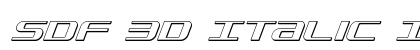 SDF 3D Italic Italic preview
