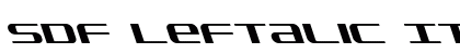 SDF Leftalic Italic preview