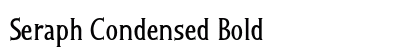Seraph Condensed Bold Preview