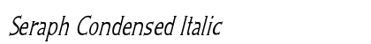 Seraph Condensed Italic Preview