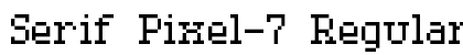 Serif Pixel-7 Regular preview