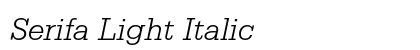 Serifa Light Italic Preview