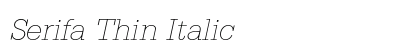 Serifa Thin Italic Preview