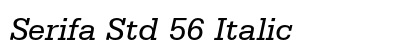 Serifa Std 56 Italic preview