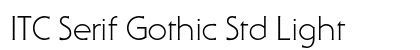 ITC Serif Gothic Std Light Preview