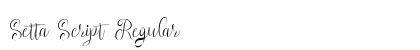 Setta Script Regular preview