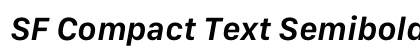 SF Compact Text Semibold Italic Preview