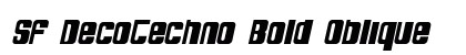 SF DecoTechno Bold Oblique preview
