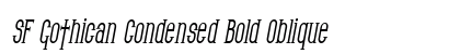 SF Gothican Condensed Bold Oblique preview