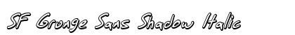 SF Grunge Sans Shadow Italic Preview