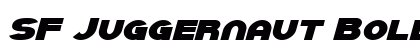 SF Juggernaut Bold Italic Preview