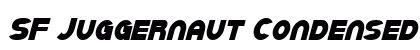 SF Juggernaut Condensed Italic Preview