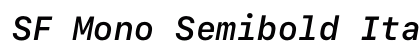 SF Mono Semibold Italic Preview