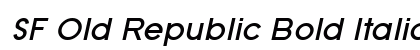 SF Old Republic Bold Italic Preview
