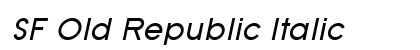 SF Old Republic Italic Preview