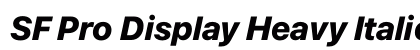 SF Pro Display Heavy Italic Preview