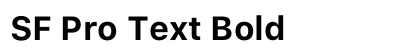 SF Pro Text Bold Preview