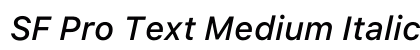 SF Pro Text Medium Italic Preview
