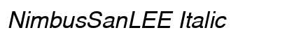 NimbusSanLEE Italic preview