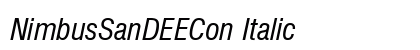 NimbusSanDEECon Italic preview