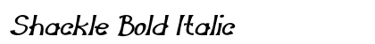 Shackle Bold Italic Preview