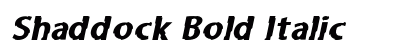 Shaddock Bold Italic Preview