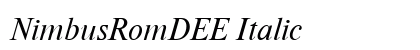 NimbusRomDEE Italic preview