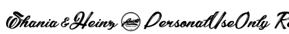 Shania&Heinz_PersonalUseOnly Regular preview