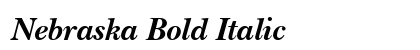 Nebraska Bold Italic Preview