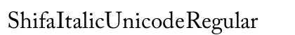 Shifa Italic Unicode Regular preview