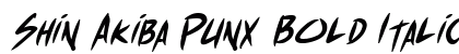 Shin Akiba Punx Bold Italic Preview