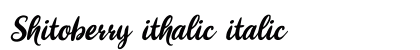 Shitoberry ithalic italic preview