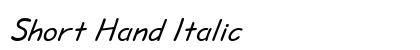 Short Hand Italic Preview