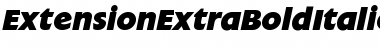 Download ExtensionExtraBoldItalic Font