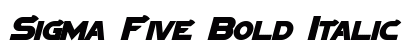 Sigma Five Bold Italic Preview