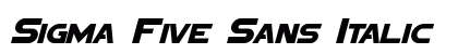 Sigma Five Sans Italic Preview