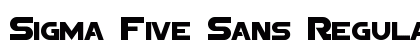 Sigma Five Sans Regular Preview