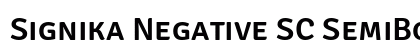 Signika Negative SC SemiBold Regular preview
