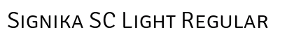 Signika SC Light Regular preview
