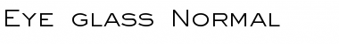 Eye glass Normal Font