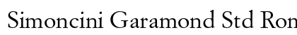 Simoncini Garamond Std Roman Preview
