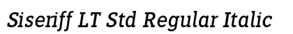 Siseriff LT Std Regular Italic preview