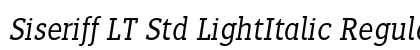Siseriff LT Std LightItalic Regular preview